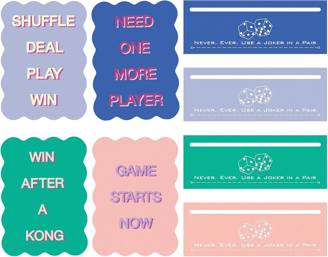Vodolo 4 Pcs Mahjong Mixer Shufflers and 4pcs Card Line Finder,Thickened PVC Mahjong Accessories and Gifts for Beginners and Lovers, for Travel, Parties, Competitions, Game Nights