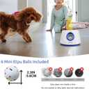 Automatic Dog Ball Launcher, Dog Ball Throw Launcher, 3 Adjustable Distance 20-45FT, with 6 2.3-inch ETPU Balls, for Small/Medium Dogs, Outdoor Interactive Toys