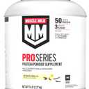 Muscle Milk Pro Series Protein Powder Supplement, Intense Vanilla, 5 Pound, 28 Servings, 50g Protein, 3g Sugar, 20 Vitamins & Minerals, NSF Certified for Sport, Workout Recovery, Packaging May Vary (EXP 08/28/26)