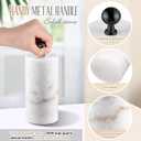 Marble Decorative Door Stoppers Solid Marble Heavy Duty Door Stops Natural Stone Modern Door Stop with Handle for Indoor or Outdoor Door 7.2''h x 3.54''d