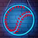 Baseball Neon Sign, Baseball Neon LED Wall Light Decor with USB Powered (6.5ft cable), Dimmable Sport Light Up Gifts Decor for 8-12 Boys, Man Cave, Kids Bedroom, Sport Fan