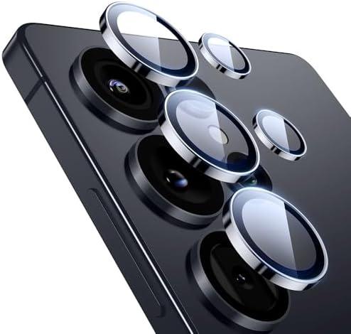 ESR for Samsung Galaxy S25 Ultra Camera Lens Protector, Individual Lens Protectors, Ultra-Thin Tempered Glass with Aluminum Edging, Case Friendly, 1 Set, Black | Ultra-Thin, Tempered Glass, with Aluminum Edging, Case Friendly
