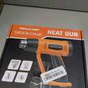 SEEKONE Heat Gun 1800W Heavy Duty Fast Heat Hot Air Gun Kit with 752&1112400-600 Dual-Temperature Settings and 4 Nozzles with Overheat Protection for Crafts, Shrinking PVC, Stripping Paint