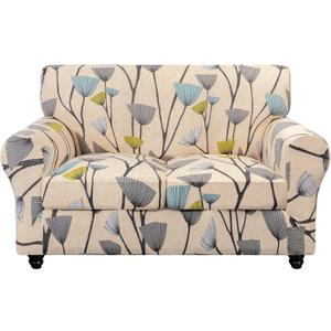 SearchI Stretch Sofa Cover Printed Couch Cover, Floral Pattern 3 Pieces Loveseat Slipcover with 2 Separate Cushion Cover, Washable Furniture Protector for Living Room(Loveseat, Dandelion Pattern) (Medium)