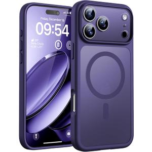 TOCOL for iPhone 17 Pro Case, Full Camera Protection, Built-in Magnetic Ring, Compatible with Magsafe Charger, Translucent Matte Case for iPhone 17 Pro 6.3 inch (Midnight Purple)
