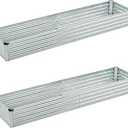 Foxlang 4x3x1ft(2 Pack) Galvanized Raised Garden Bed,Outdoor Planter Box Metal Patio Kit Planting Bed for Vegetables Flowers Herb,Silver