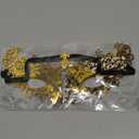 Cosmer Masquerade Mask for Women Shiny Laser Cut Metal Rhinestone Mask Party Porm Ball Mask (Gold Flower)