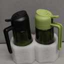 TrendPlain - Original 16oz/470ml Olive Oil Dispenser Bottle for Kitchen Gadgets and Air Fryer Accessories - Olive Oil Sprayer for Cooking w/Stickers - Black&Green