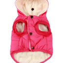 Fleece Lining Extra Warm Dog Hoodie in Winter for Small Dogs Jacket Puppy Coats with Hooded Pink M