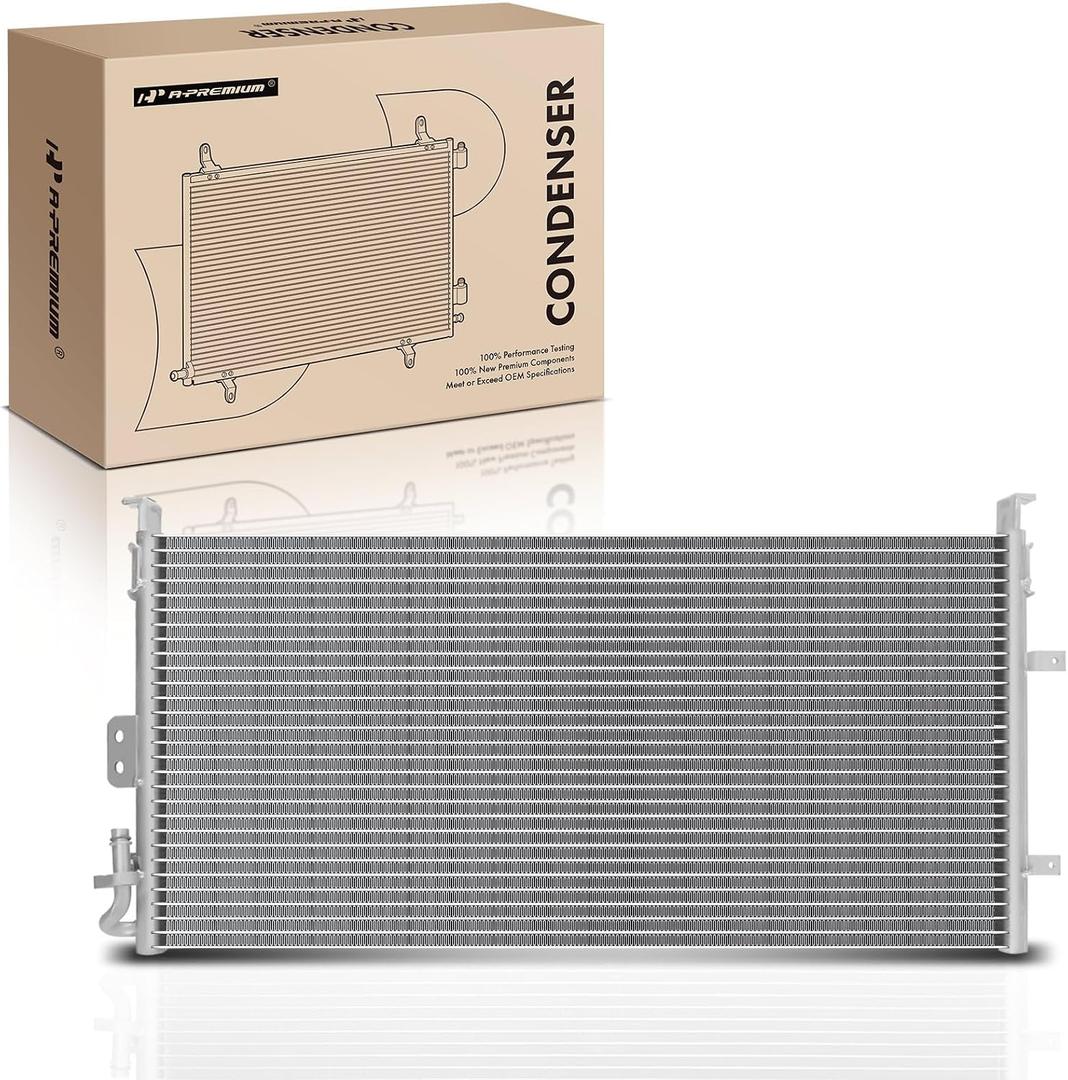 A-Premium Air Conditioning Condenser Compatible with Hyundai & Kia | for Hyundai Sonata 2003-2004, XG350 2002-2004 & Kia Magentis Optima 2004-2004, 2.4L 2.7L 3.5L AC Condenser, Stable Cooling