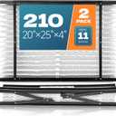 2-Pack 210 Replacement Filter Compatible with AprilAire Whole House Air Purifiers, Models 1210, 1620, 2210, 2216, 3210, 4200, MERV 11, Size: 20x25x4(Actual Size 20.66''x25.19"x4)