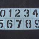 12" Number Stencils Parking Lot Kit - 12 Inch - 60 Mil - (1/16 inch Thick) Wider Font Number Stencils.