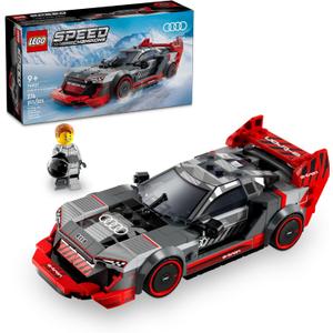 LEGO Speed Champions Audi S1 e-tron Quattro Race Car Toys - Building Toys for Kids, Boys & Girls, Ages 9+ - Design Details & 1 Minifigure - Car Model Kit Birthday Gift - 76921