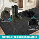 Azadx 2'x4' Indoor Outdoor Door Mat Heavy Duty Front Door Mat Ultra Absorbent Muddy Dirt Resist Welcome Door Mats Non-Slip Backing Entrance Mat for Home Commercial Outdoor Entrance Floor Mat