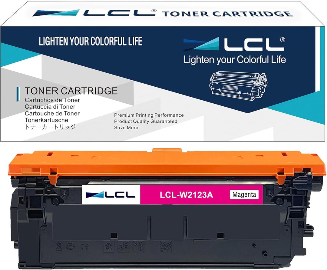 LCL Remanufactured 212A Magenta Toner Cartridge Replacement for HP 212A W2123A 212X W2123X Toner for HP Color LaserJet Enterprise M554, M555 Series, MFP M578 Series Printers (1-Pack)