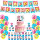 6 7 Birthday Decorations, 67 Meme Themed Birthday Decorations Set Includes Banner, Large Cake Topper, 24 x Cupcake Toppers, 18 x Ballons