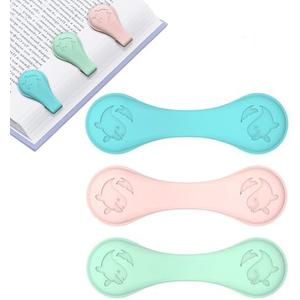 Magnetic Silicone Bookmarks for Reading Book, 3 PCS Extra Strong Magnetic Book Mark Clip Cute Dolphin Book Page Holders Accessories Gift for Women, Men, Book Lovers, Teachers, Readers, Kids