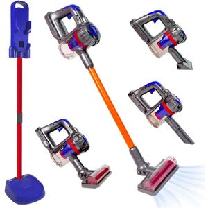 BAYMI 3-in-1 Kids Vacuum That Really Works - Toddler Vacuum Cleaning Toy Set, Kids Working Play Vacuum Cleaner with Real Suction, Montessori Housekeeping Toy for Toddlers 3 4 5 6+ (Purple)