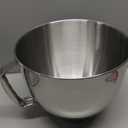 Stainless Steel Mixer Bowl for KitchenAid Artisan & Classic Series 4.5 Quart / 5 Quart Tilt-Head Stand Mixers, KSM150 Stainless Steel Bowl Replacement, Mixing Bowl for KitchenAid, Silver