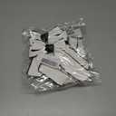 2 x 2PCS Hair Bows for Girls White Bowknot Hair Clips BarrettesLeather Bows with Long Tail Hair Accessories for Girls Toddlers Teens Kids