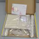 3 Tier Bracelet Holder Display - Detachable T Bar Beige Velvet Bracelet Holder, Jewelry Holder Organizer for Bracelet, Necklace, Earrings, Rings (Large)