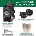 SavePod Coffee Pod Maker with Reusable Coffee Pods, Compatible with Keurig and K-Cup Coffee Machines, Smart, Easy to Use & Convenient (Black, Small)
