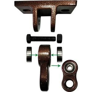 ABUSA Heavy Duty Bronze Swing Hangers Screws Bolts Included Over 5000 lb Capacity Playground Porch Yoga Seat Trapeze Wooden Sets Indoor Outdoor (2 Pack)