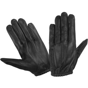 Hugger Men's Police Unlined Water Resistance Leather Driving or Pat Down Glove (X-Large, Black)