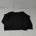 Hanes Crewneck, EcoSmart Fleece Pullover with V-Notch, Sweatshirt for Women (Medium, Ebony)