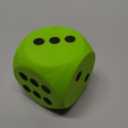 Shappy 3 Inches Foam Dice Fun Filled Large Educational Toy Kawaii Giant Decorative Eva Foam Jumbo Dice Big Square Building Blocks for Board Game Nights Learning Sessions(Green,1 Pc)