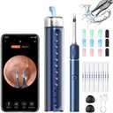 Ear Wax Removal Tool with Tweezers, Ear Cleaner with FHD Camera, Cleaning Earwax Remover Picker Kit with Light 12 Replacement Ear Picks