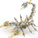 Scorpion 3D Metal Puzzles Kits for Adults Teens  454 Pcs  Mechanical Assembly Models  4 Hours to Build  Ideal for Gifts and Decorations (Golden)