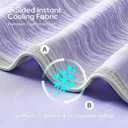 KMUSET Cooling Blanket Twin (60"x80"), Double Sided Summer Cooling Blankets for Hot Sleepers & Night Sweats, Soft Lightweight Blanket for Dorm Room Essentials, Picnic, Gifts for Women Eggplant Purple