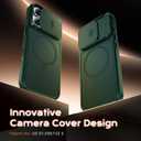 TOCOL for iPhone 16 Pro Case with Slide Camera Cover, Kickstand and Camera Control Button, Fit for MagSafe, Rugged Solid Phone Case, Non-Slip, Drop Protection, Alpine Green