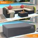 STARTWO Patio Furniture Covers Waterproof Outdoor Lawn Furniture Set Cover for 7-12 Piece Sectional Sofa, Conversation Set Garden Dining Tables Chairs,Grey