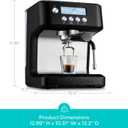 CASABREWS Ultra Espresso Machine with LCD Display, 20 Bar Espresso Maker with Powerful Milk Frother, Customizable Brewing Temperature, Barista-Level Latte and Cappuccino Machine for Home, Black