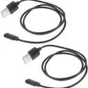2 Pack Smart Watch Charger, Portable Magnetic Charging Station Dock with USB Charging Cable, Replacement Charging Cable for 4.0mm 2-Pin Devices