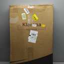 Metal Free Standing Dog Gate with Cat Door for Indoor Outdoor,32" Tall Foldable Dog Fence with Gate,80" Extra Wide Freestanding Pet Gate for Large Openings,Stairs,Deck,Yard,Doorways(4 Panels,Black)