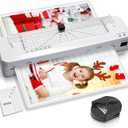 Laminator, A3 Laminator Machine with Built-in Trimmer, 70 Seconds Quick Warm-Up, Cold and Thermal Laminating with 50 Sheets, NTC Technology for Home Office School