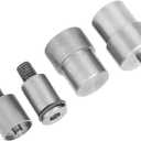 4Pcs Snap Fasteners Button Die, Stainless Steel Snap Button Die Set, Sliver Rivet Press Dies, Easy Use Dies Hand Snaps for 831 12mm, 15mm, 21.5mm Specifications Buttons