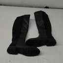 MIA Womens Talli Zippered Riding Casual Boots Over the Knee Low Heel 1-2" - Black (6)