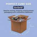 BOX USA Cube Shipping Boxes 12"L x 12"W x 12"H (25-Pack) - Small Corrugated Cardboard Packaging Boxes for Shipping, Packing, Moving, and Storage at Home, Office, or Business