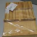 Utoplike In-drawer Knife Block Bamboo Kitchen Knife Drawer Organizer Large, handle Steak knife Holder without Knives, Fit for 16 Knife and 1 Sharpening Steel (Knives & Sharpening Not Included)