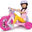 Minnie Mouse Ride-On 15" Fly Wheels Cruiser Tricycle Bike, Wide Front Wheel Designed to Provide Stability and Control, Ages 3-7, for Kids 41-44 Tall - 70 lbs. Weight Limit
