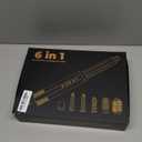 Hair Dryer Brush,6 in 1 Professional Hot Air Styler,Powerful Air Curling Wrap Styler,Negative Ionic Hair Dryer Fast Drying, Multi Hair Stylerfor Curling Volumizing Straightening Styling (Gold)