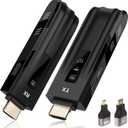Wireless HDMI Transmitter and Receiver,2025 Upgraded LED Display,4K Decode & 1080P Output,Plug and Play Portable 2.4G/5G Wireless HDMI Extender,Compatible with PC/Laptop/Camera/HDTV/Projector/TV Box