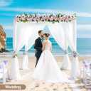 EMART Backdrop Stand, 10x10x7ft Square Large Adjustable Background Support System with 308 Angle Rotatable Connector, 12 Clamps, 4 Sandbag and Carry Bag for Paties, Wedding, Photography Studio, Video