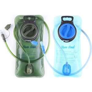 Hydration Bladder 2 Liter/70 oz(2 Pack) - Water Bladder Pack of 2(1 Piece Blue+1 Piece ArmyGreen) - BPA Free Hydration Pack Replacement