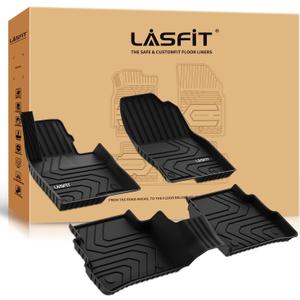 LASFIT Floor Mats Fit for Mazda CX5 2025 2024 2023 2022 2021 2020 2019 2018 2017 Custom Fit TPE All Weather Floor Liners 1st & 2nd Row Car Mats for Mazda CX-5, Black
