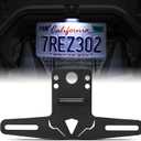 KEMIMOTO UTV License Plate Holder with Light Aluminum License Plate Frame Mount for Golf Cart RV Truck Snowmobile Trailer Boat SxS Compatible with Can-Am Maverick X3 Polaris RZR Ranger Sportsman